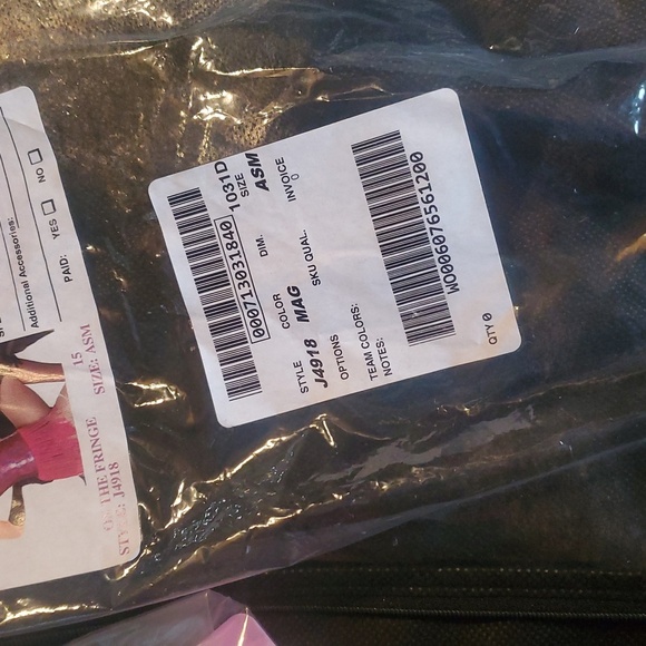 Curtain Call Purple and Black Fringe Dress Costume With Hair Accessory NWT Sz 14 - Picture 7 of 13